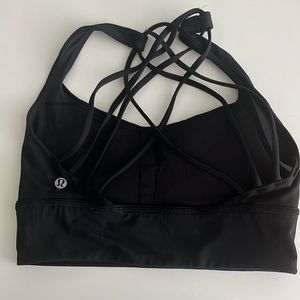 Lululemon size 6 black energy bra long